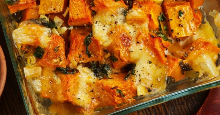 Cheesy Sweet Potato Chicken Bake