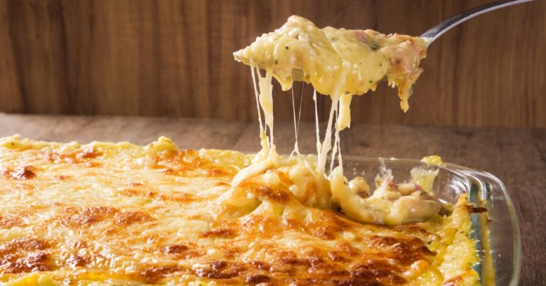 Cheesy Ham & White Bean Bake