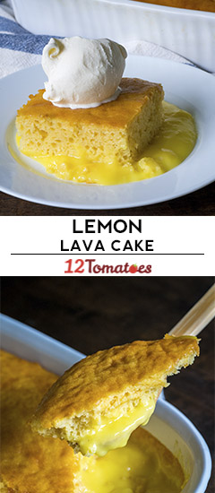 Lemon lava cake - Eva Bakes