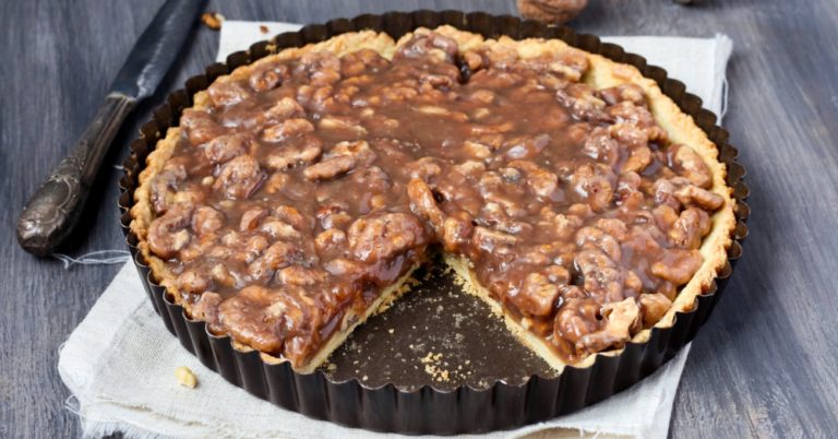 Homemade Caramel Walnut Tart