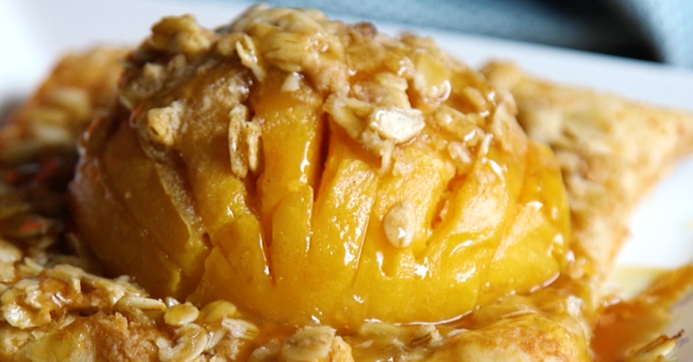 Hasselback Peach Pie