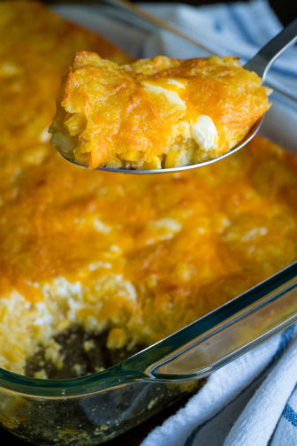 Cheesy Jiffy Corn Casserole | 12 Tomatoes