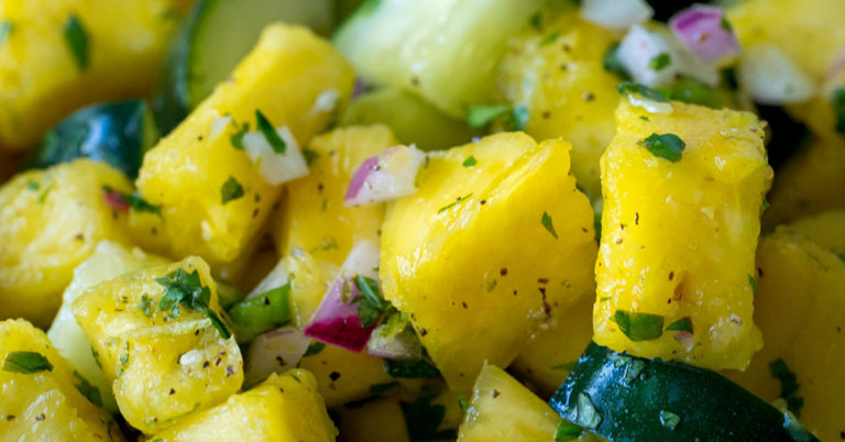 Pineapple Cucumber Jalapeño Salad