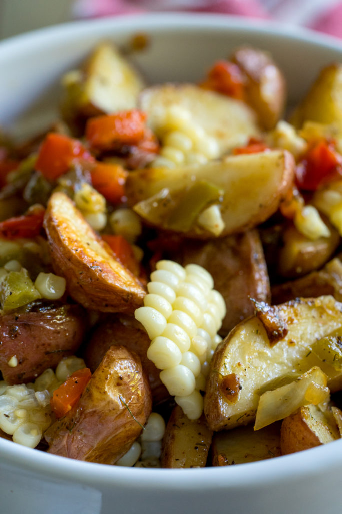 Southwestern Roasted Potato Veggie Salad 12 Tomatoes