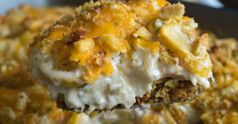 Cheesy Crispy Squash Casserole