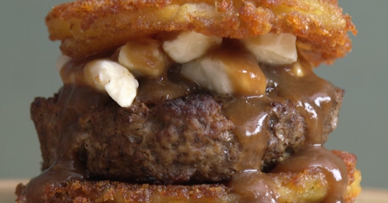Fries and Gravy Burger
