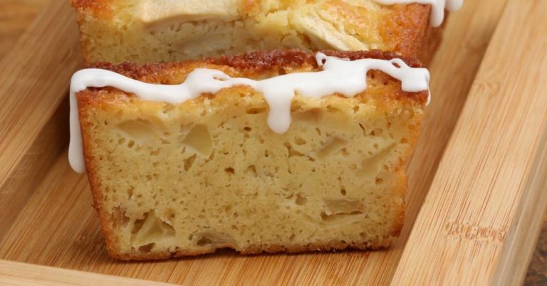 Frosted Buttermilk Apple Cake Loaf