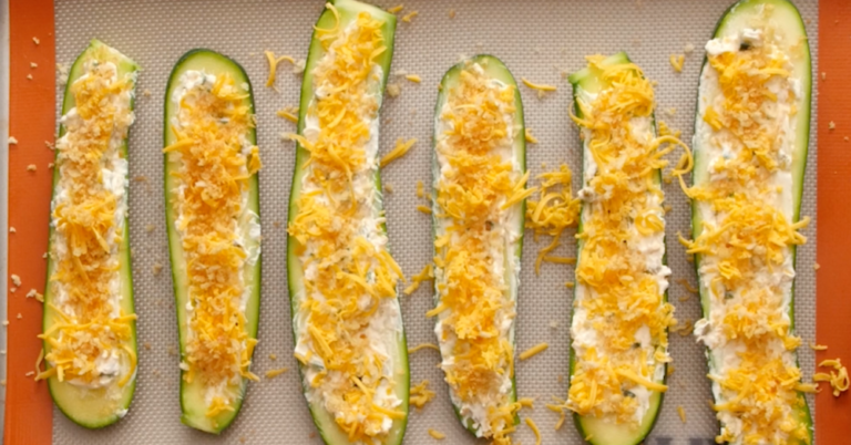 Jalapeño Popper Stuffed Zucchini