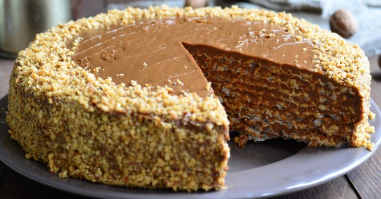 Chocolate Hazelnut Crunch Cake