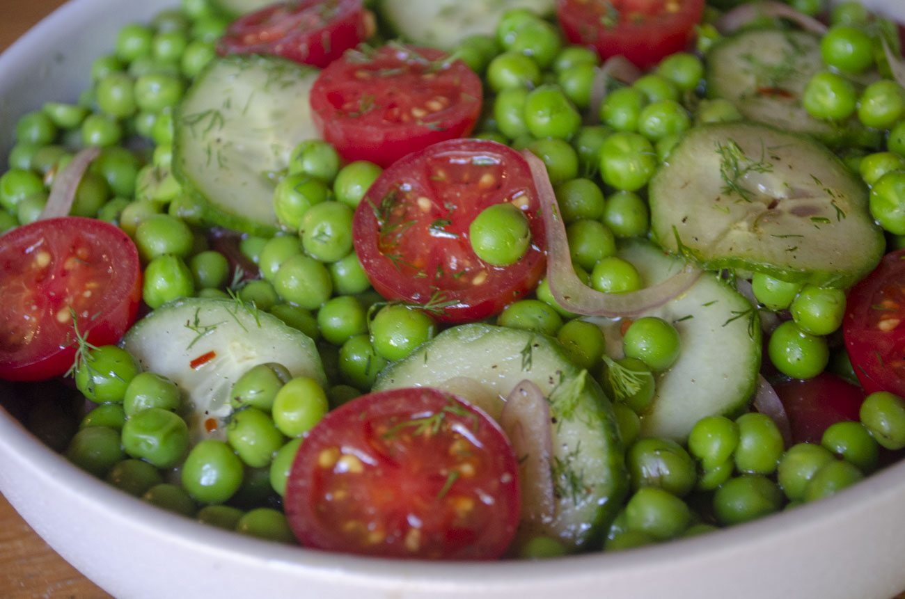 All Green No-Lettuce Salad: Cucumber Snap Pea Sesame Salad — OhCarlene