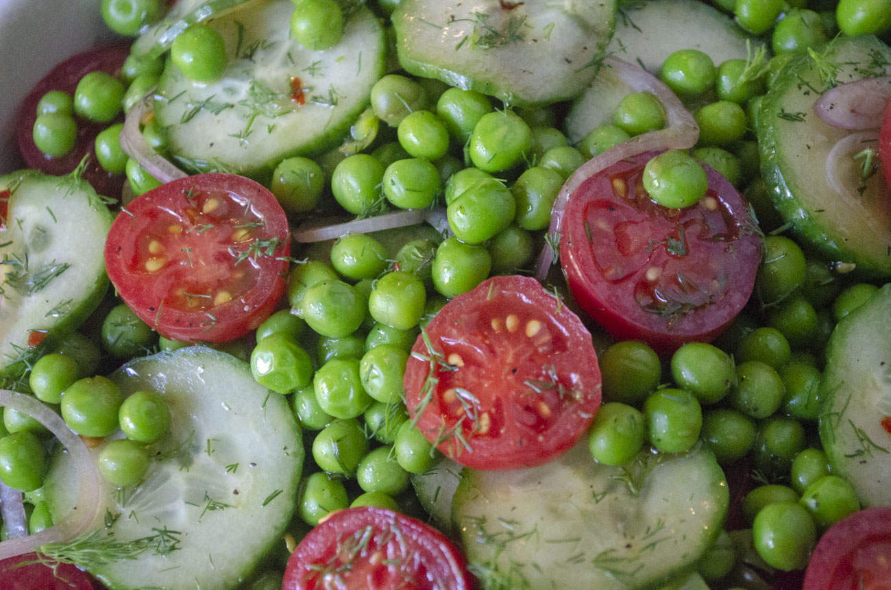 All Green No-Lettuce Salad: Cucumber Snap Pea Sesame Salad — OhCarlene