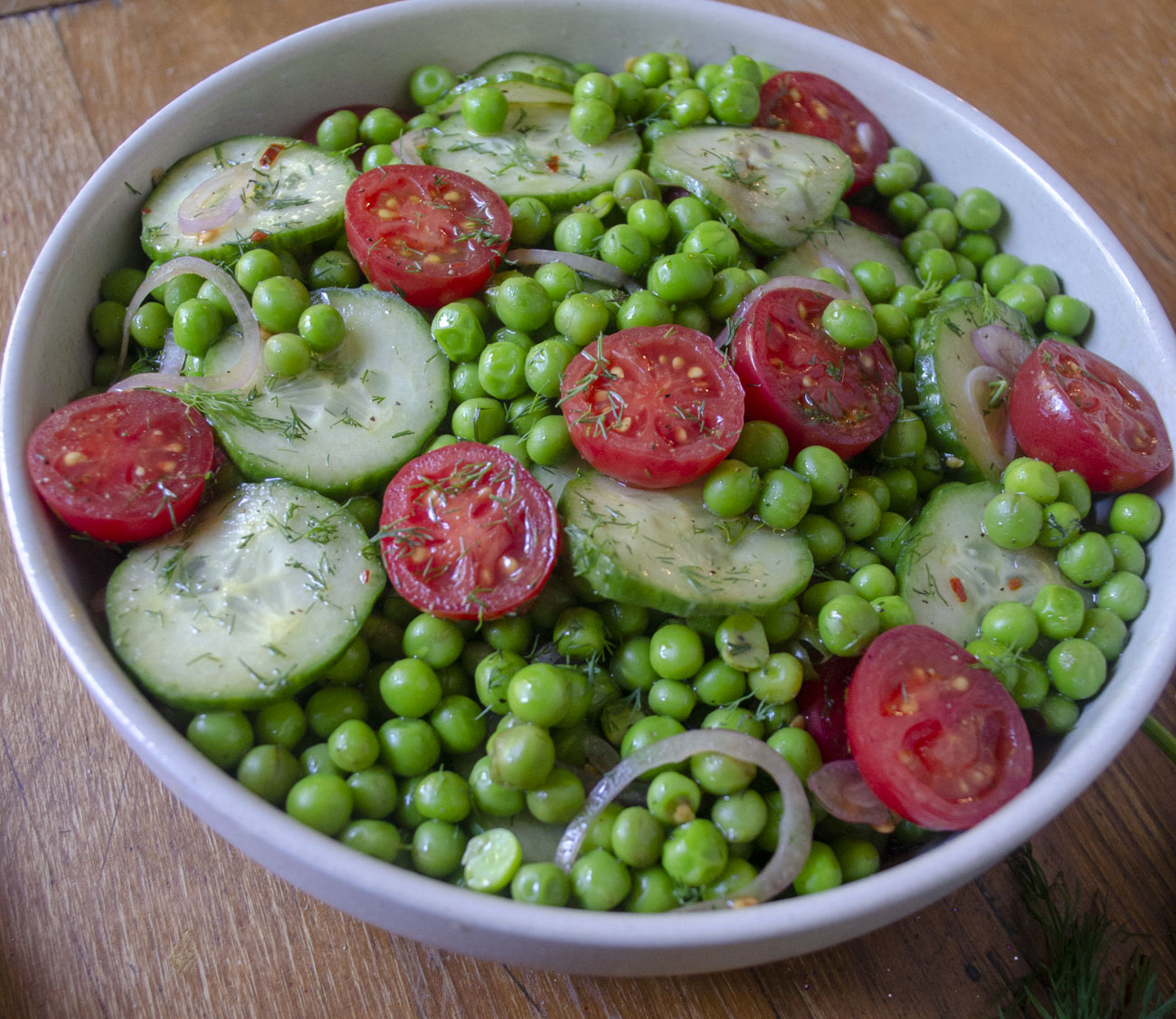 All Green No-Lettuce Salad: Cucumber Snap Pea Sesame Salad — OhCarlene