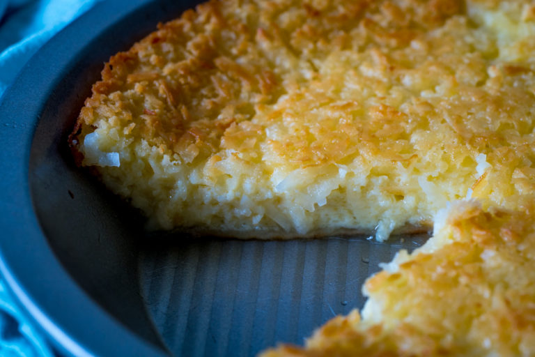 Impossible Coconut Rum Pie