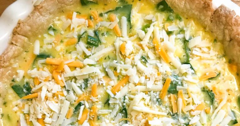 Cheesy Spinach Quiche