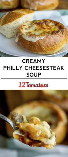 Philly Cheese Steak Soup Recipe & Bread Bowl Recipe + a Calphalon