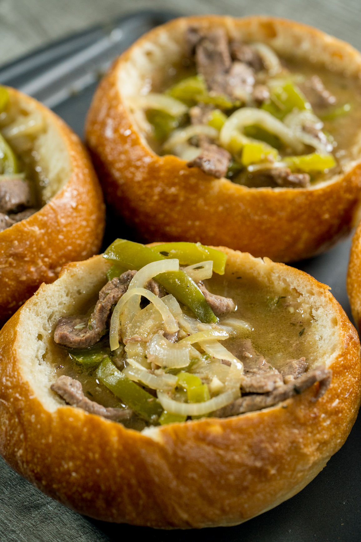 Philly Cheese Steak Soup Recipe & Bread Bowl Recipe + a Calphalon