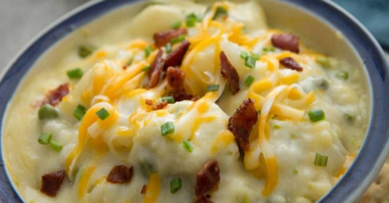 Super Cheesy (and Chunky) Potato Soup