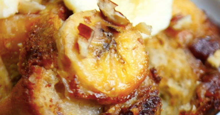 Slow Cooker Banana Pecan French Toast