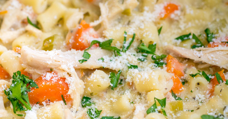 Cozy Chicken Parmesan Noodle Soup