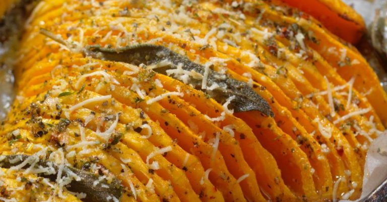 Roasted Hasselback Butternut Squash