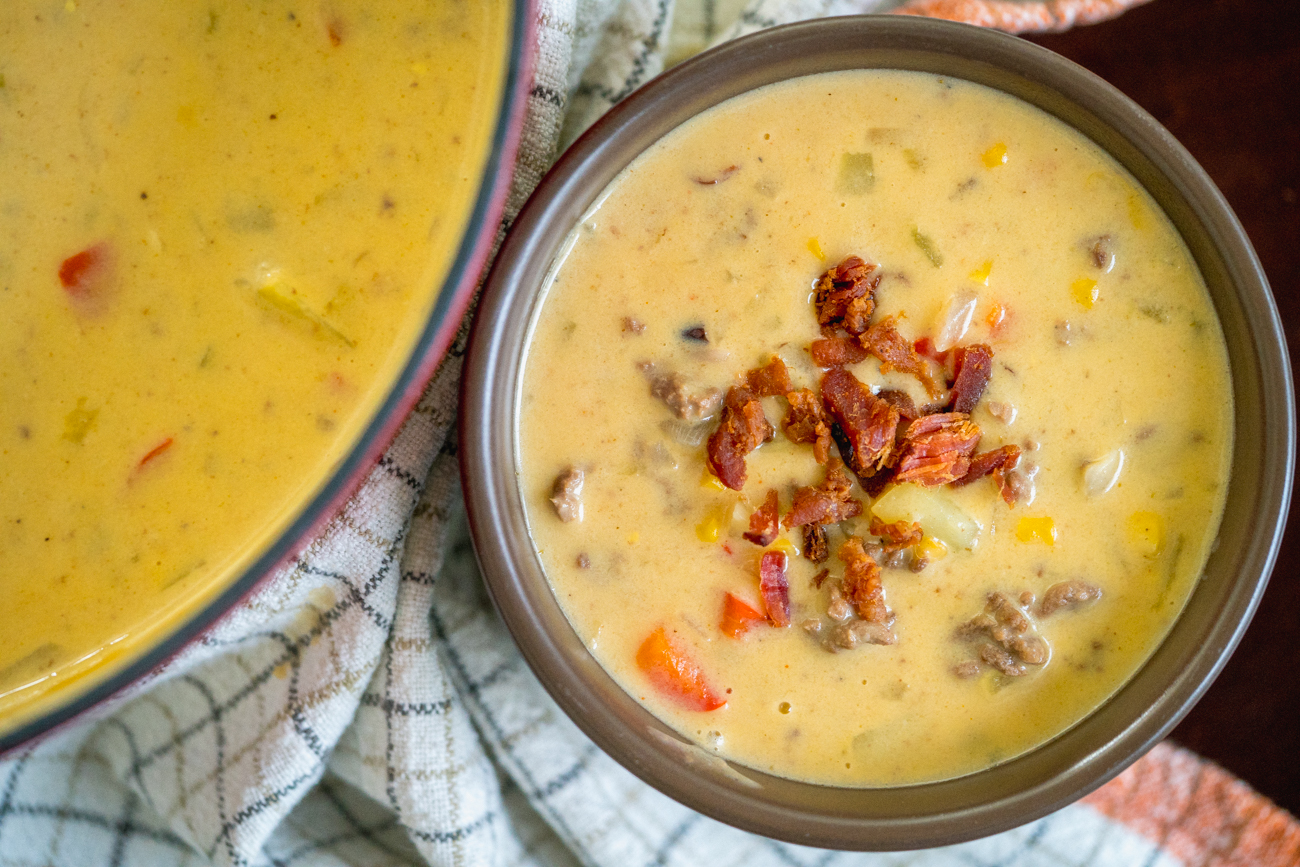 INSTANT POT Cheesy Cowboy Soup Recipe