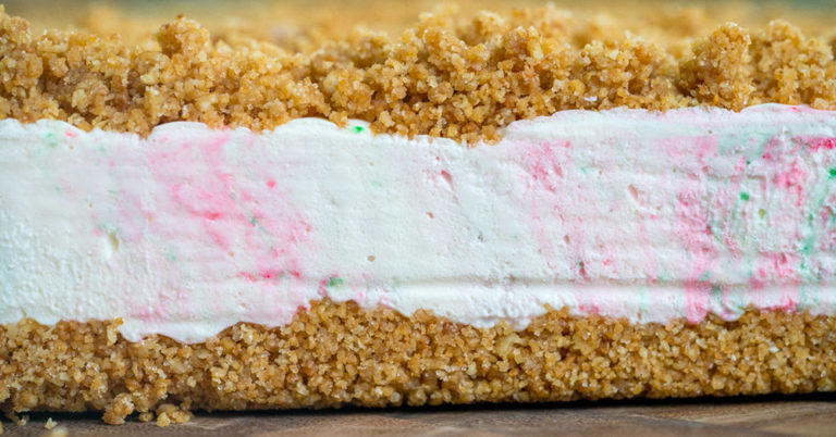 Red and Green Christmas Crunch Cake