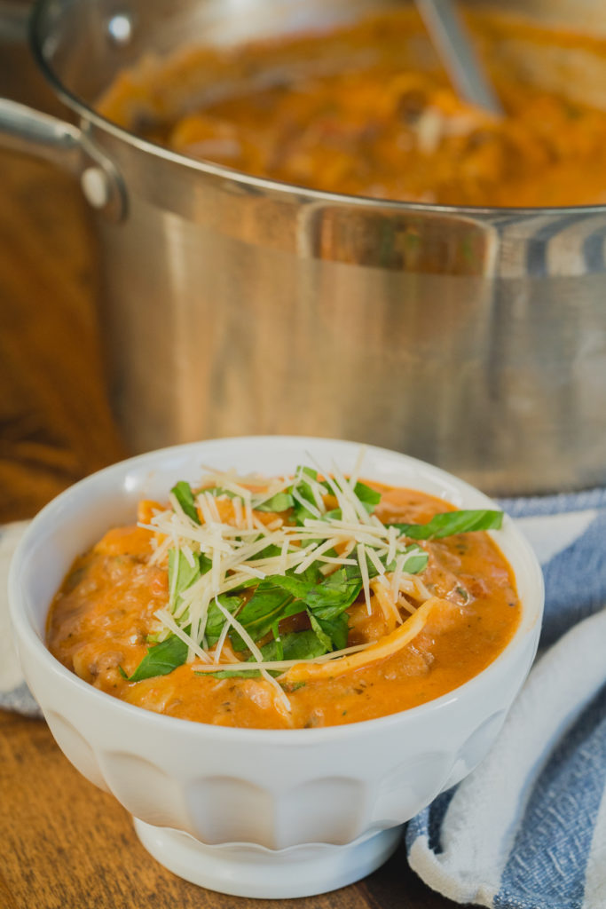 lasagna soup with tomato sauce