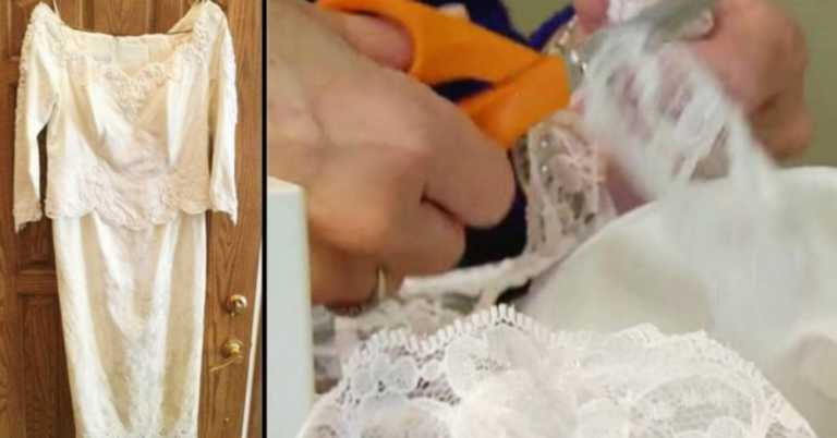 Cut Up Wedding Dress Gets Made Into Touching Mementos For Grieving Families