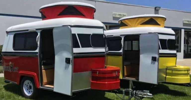 These Colorful, Cozy Campers Can Be Pulled By Almost Any Vehicle – See Inside