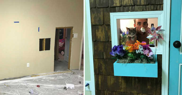 Crafty Dad Completely Transforms Under Stair Storage Into Fantasy Playhouse For His Little Girl.