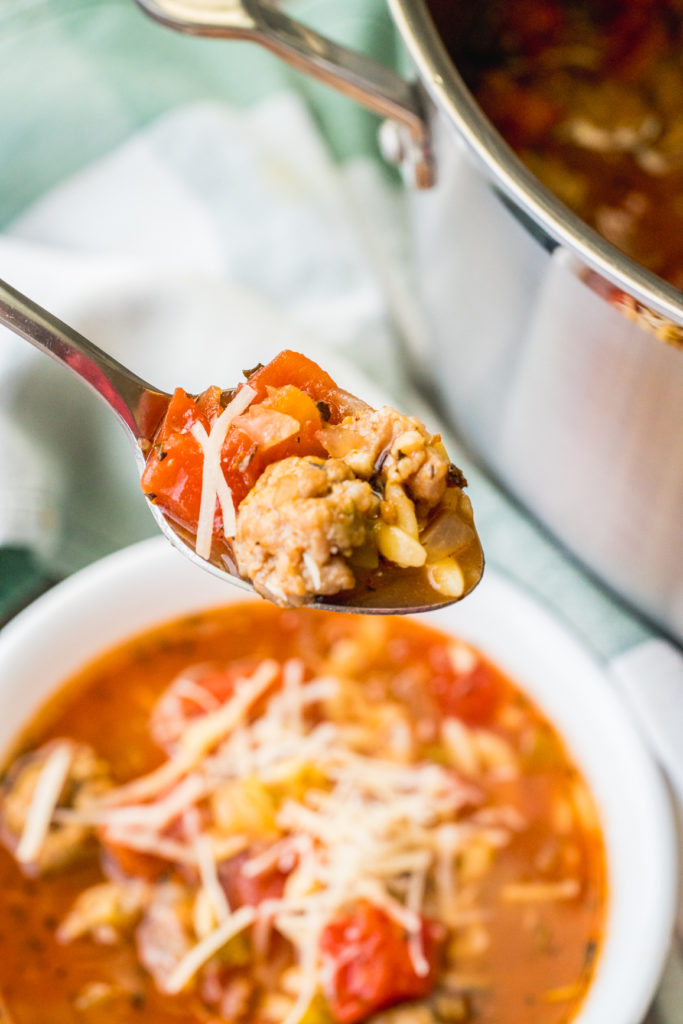 Italian Sausage Tomato Orzo Soup | 12 Tomatoes