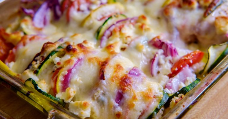 Greek Hasselback Lemon Chicken Bake