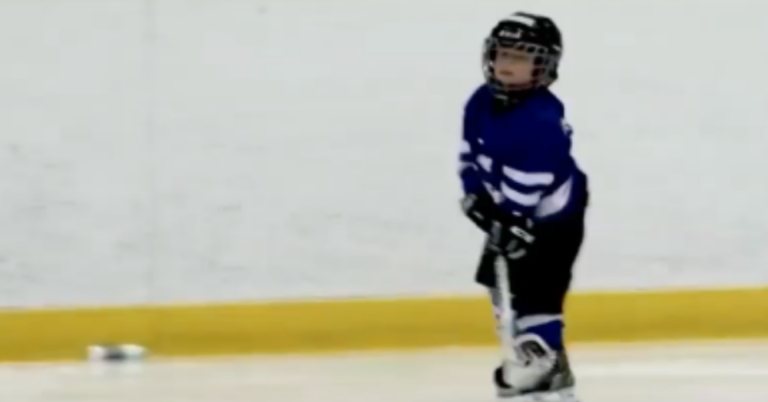 Dad Mics Son To Hear What He Thinks During Hockey Practice