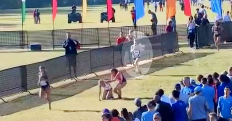 Student Stops To Help Fallen Girl, But It’s The Runner Behind Her Making Headlines