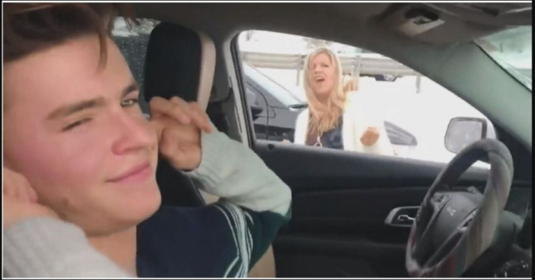 Mom Totally Embarrasses Her Son During Traffic Jam By Dancing To Backstreet Boys In The Road