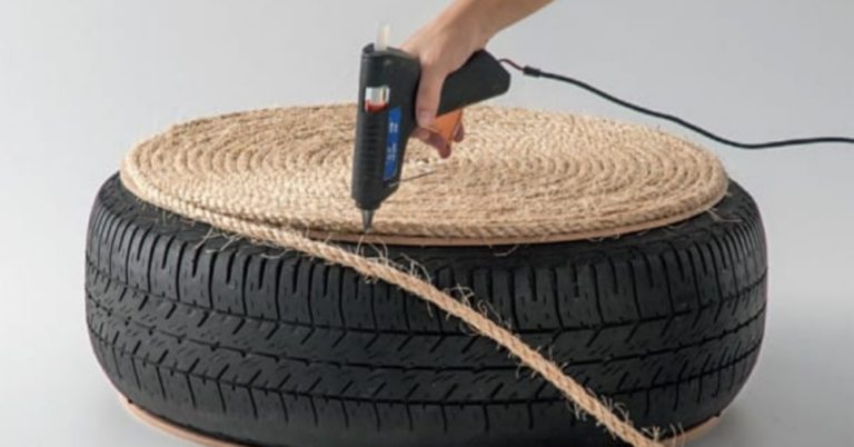 Transform An Old, Leftover Tire Into The Perfect Living Room Addition