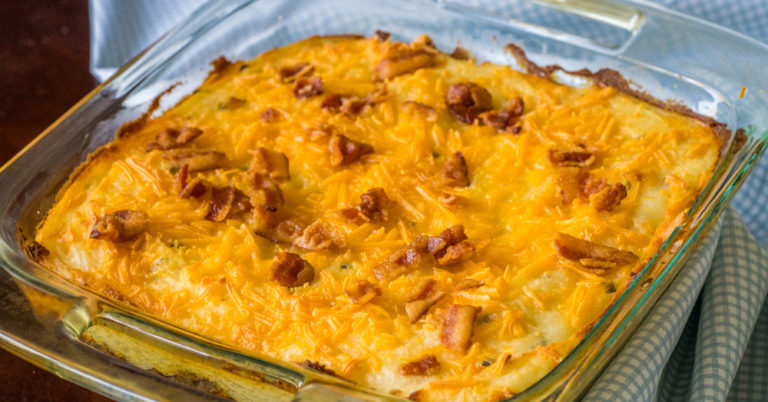 Cheesy Loaded Meatloaf Casserole