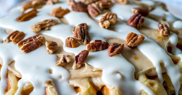 Maple Syrup Waffle Cake
