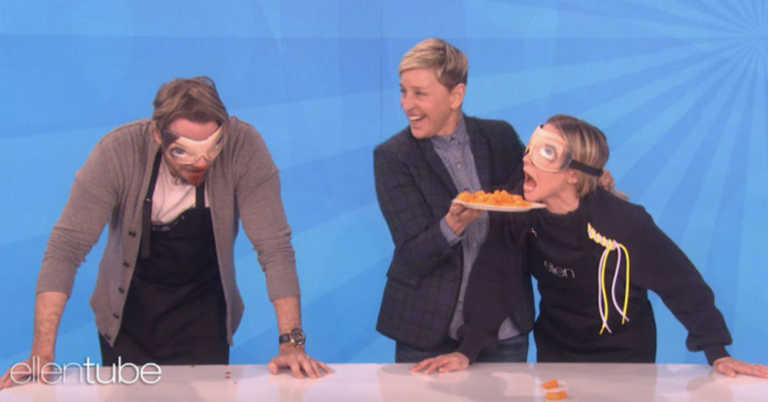 Kristen Bell & Dax Shepherd’s Hysterical Taste Test Game Has Ellen Losing It.