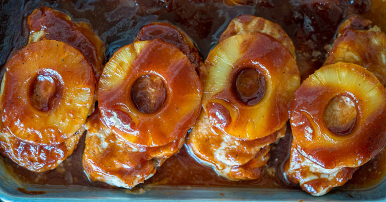Hawaiian Pork Chop Sheet Pan