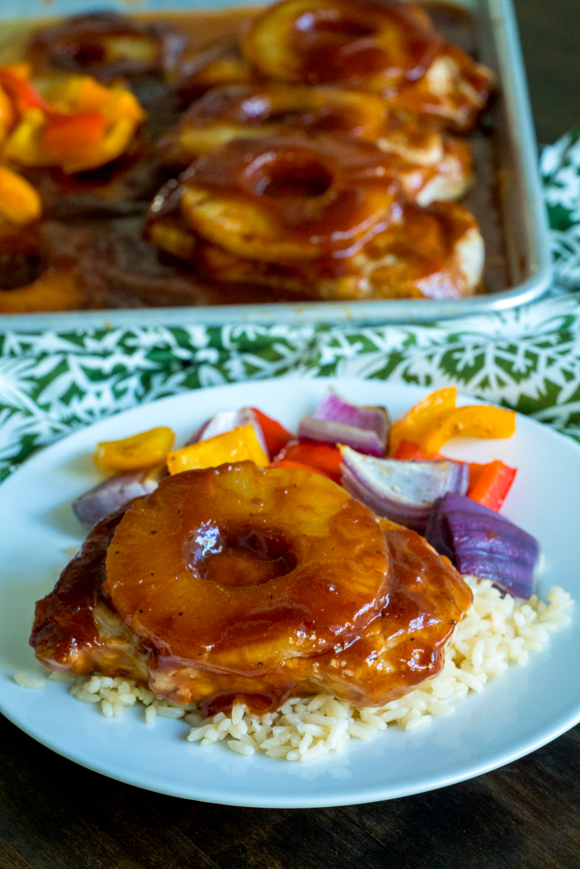 Hawaiian Pork Chop Sheet Pan 12 Tomatoes