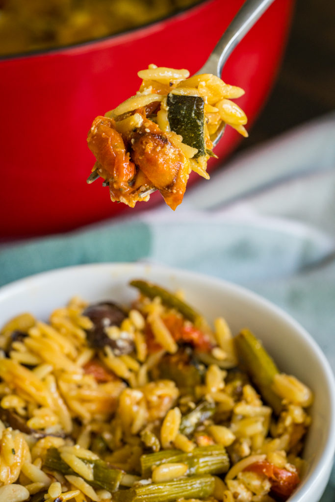 Lemon Garlic Roasted Veggie Orzo | 12 Tomatoes