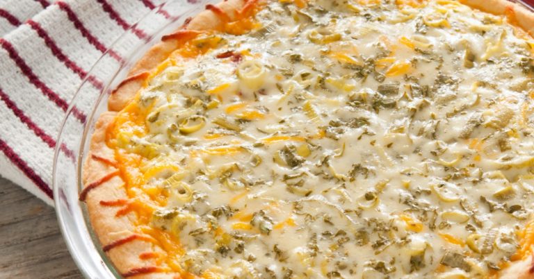 Spinach Artichoke Pizza-Quiche