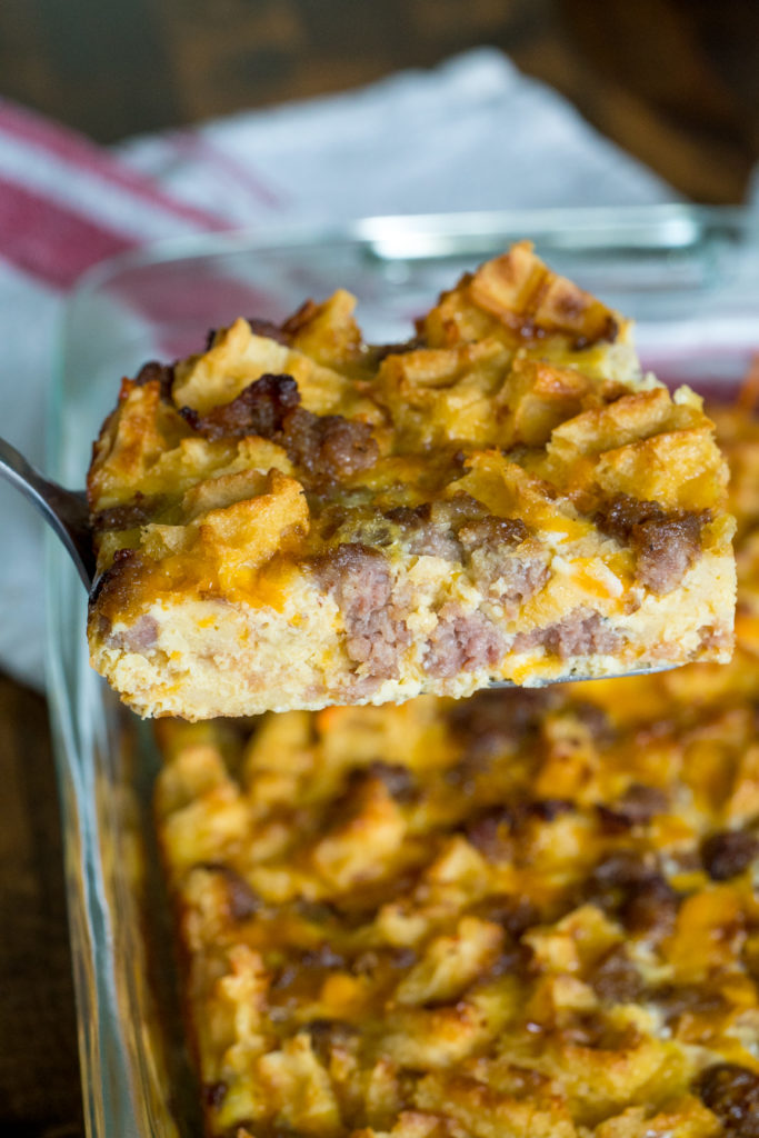 Maple Waffle Breakfast Casserole | 12 Tomatoes