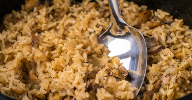 Slow Cooker Mushroom Risotto