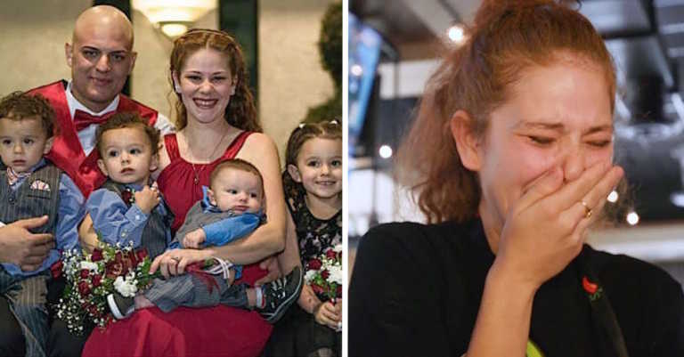 Struggling Waitress Who Can’t Feed Her 4 Kids After Husband’s Cancer Diagnosis Gets Life-Changing Tip