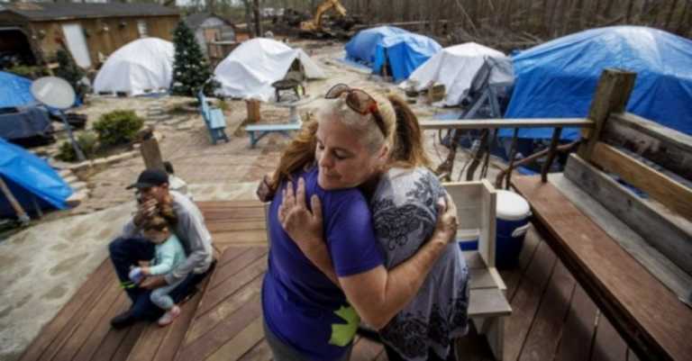 One Woman Creates Backyard Tent Community For Hurricane Michael Victims