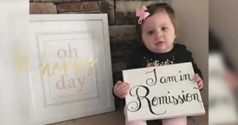 21-Month-Old Girl Celebrates After Beating Stage 4 Cancer