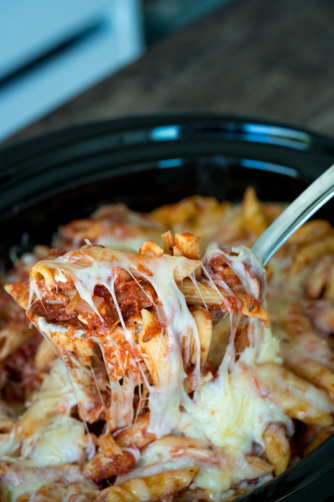 Slow Cooker Chicken Parmesan Pasta | 12 Tomatoes