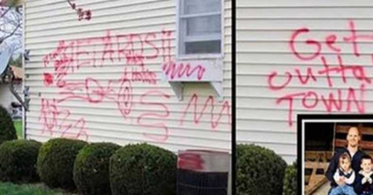 Family’s Home Vandalized After They Adopted These 2 Children (Video)